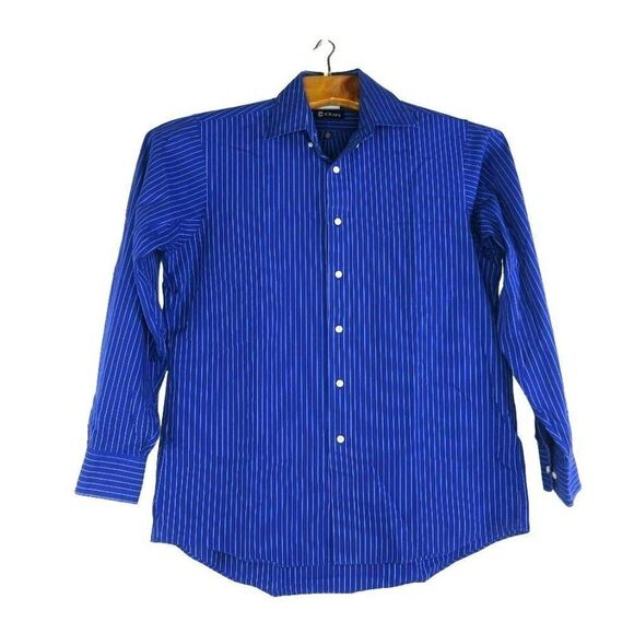 Chaps Button Up Shirt Men's Size16 34/35 Wrinkle Free Classic Fit Long Sleeve - Picture 1 of 8